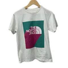 THE NORTH FACE(ノースフェイス) 半袖Tシャツ サイズS レディース - 白×グリーン×マルチ クルーネック