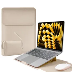 LuFiYa 【3in1】ノートパソコン用スリーブ pcスタンドとマウスパッド付き MacBook Air Pro iPad Apple/Surface Lenovo HP 12/13/13.3/14/15.6/16インチ Laptop 対応 薄型  ...