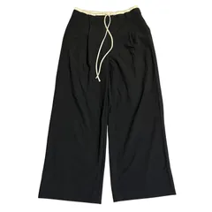 C423 ZARA ザラ ワイドパンツ ブラック イージー カジュアル シンプル 長ズボン パンツ レディース S