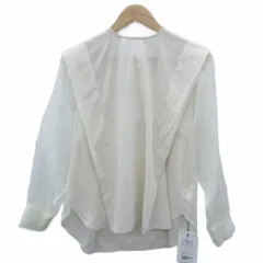 マルゥ ユナイテッドアローズ MARW UNITED ARROWS ブラウス カットソー F オフホワイト 長袖 チュール 切替 クルーネック /HO13 ■GY58