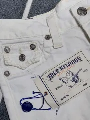 正規品／ほぼ新品 トゥルーレリジョン 휩스티ッチ 白 スキニーデニム (サイズ 25)