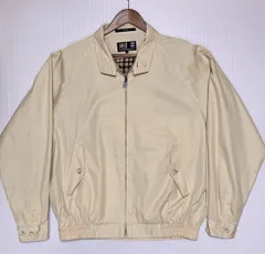 DAKS ダックス 日本製 GOLF LINE コットンギャバジン スイングトップ ジャケット ブルゾン size.LB イエロー ベージュ 00's