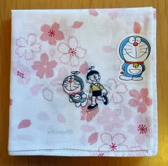 ドラえもん 刺繍 ハンカチ (桜 エディション)