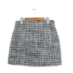 ザラ ZARA 台形 スカート ミニ ツイード M ブラック 黒 /KT6