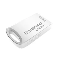 トランセンド USBメモリ 64GB USB 3.1 キャップレス コンパクトタイプ メタル シルバー 耐衝撃 防滴 防塵【データ復旧ソフト無償