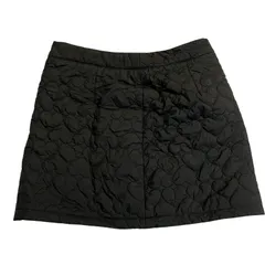 C423 ZARA ザラ スカートフレア ショート キルティング ミニ ブラック 黒 レディース S