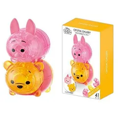 【立体ジグソーパズル】41ピース クリスタルギャラリー ツムツム くまのプーさん&ピグレット