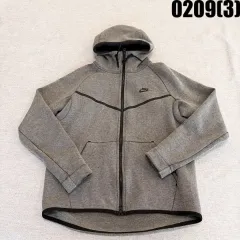 L NIKE テックフリース フーディー ジップアップ グレー 0209(3)