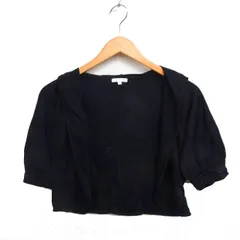 トゥービーシック TO BE CHIC フード付き ボレロ カーディガン 装飾 綿 2 ブラック 黒 /FT26