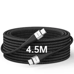 タイプC ケーブル 4.5M 長さ USB タイプC ケーブ ル 100W 急速充電 Type-C to Type-C ケー ブル 断線防止 iPhone 17 充電ケーブル for iPhone 17/16/15 Pro/Plus/Pro Max  ...