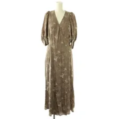 フレイアイディー FRAY I.D ジャガードフラワーカシュクールワンピース ロング 0 モカ /HK ■OS