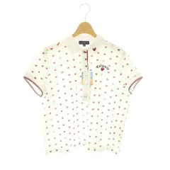 キャロウェイ CALLAWAY ラブキャロウェイハート 半袖ポロシャツ M ホワイト レッド /DF ■OS