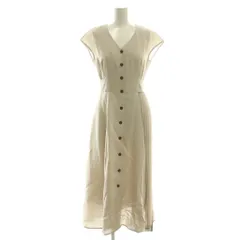 リランドチュール Rirandture サイドプリーツワンピース ロング リボン 1 ピンクベージュ /DF ■OS