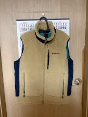 コロンビア ジャパン オムニ ウインドブロック アイボリー / ネイビー ベスト L