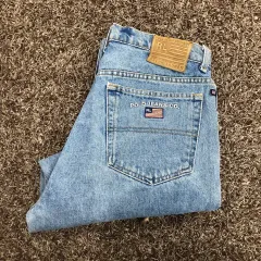 31 ポロ ラルフローレン レディース ハイウエスト ウォッシュ デニムパンツ