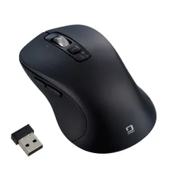 Digio2 マウス Bluetooth レシーバー 両対応 高速スクロール チルト機能 ブラック Z1256