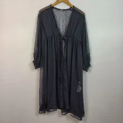 Mila Owen ミラオーウェン シアーガウン 刺繍 ブラック 0サイズ レディース 古着 モード Y2K