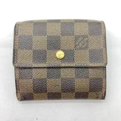 【中古】LOUIS VUITTON ダミエ ポルトフォイユ エリーズ エベヌ N61654 ルイヴィトン[79]