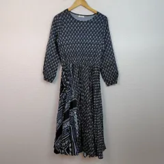 Jewelobe ジュエローブ ワンピース 総柄 ブラック Fサイズ レディース 古着 レトロ アメカジ