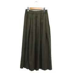 イエナ IENA タック フレアスカート ロング マキシ丈 無地 シンプル 38 カーキ /FT36