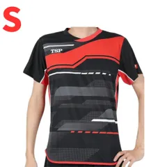 【新品・６０%割引】卓球 ゲームシャツ ユニフォーム マジェステシャツ S ティーエスピー TSP ヴィクタス VICTAS ブラック 黒 レッド 赤 31429 ユニホーム 334