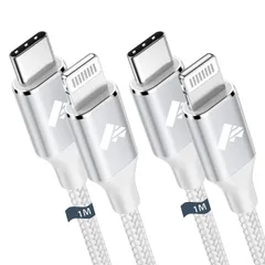 ライトニングケーブル USB C 1M Aioneus Type C ライトニング ケーブル 2本セット iPhone 充電ケーブル タイプC PD高速充電 ナイロン編み コード USB C Lightning iPhone 14 13 12 11  ...