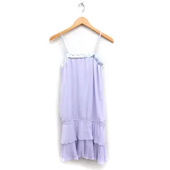 ミニマム MINIMUM キャミワンピース ひざ丈 裾プリーツ 裾プリーツ 無地 2 ラベンダー /FT36