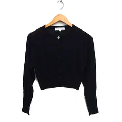 マーキュリーデュオ MERCURYDUO ニット カーディガン クルーネック 無地 F ブラック 黒 /FT21