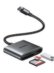UGREEN 3in1 USB C SDカードリーダー USBポート拡張 多機能 MicroSD/SDカード/UHS-Iカード専用 高速データ転送 タイプC カード リーダー Mac Windows Android端末に対応