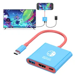 Switch 2ドック【2025新型】スイッチ2ドック 旧型Switch/OLED/ 2用 テレビ接続出力 AriKroii USBハブ HDMI2.0/4K@60Hz/PD100W/USB3.0対応 ゲーム機本体 HD変換/TV/テーブルモード 3 ...