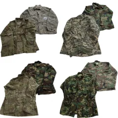 古着卸 まとめ売り 米軍民間 フィールドジャケット ミリタリー 8枚セット (メンズ XS /S /34 ) ウッドランド デジカモ 中古 古着 ND7535