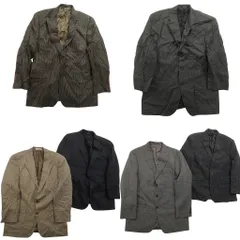 古着卸 まとめ売り ラルフローレン 柄 テーラード ジャケット 6枚セット (メンズ 40 /41 /42 ) Polo University Club 中古 古着 ND7570