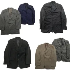 古着卸 まとめ売り ラルフローレン 柄 テーラード ジャケット 6枚セット (メンズ 42 /44 ) Polo University Club 中古 古着 ND7569