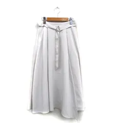 ナノユニバース nano universe フレア スカート ロング ベルト シンプル 36 グレー 灰 /KT9