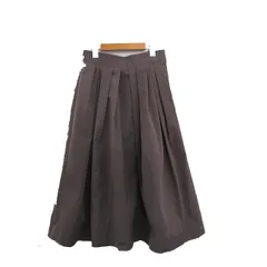 ボールジー BALLSEY トゥモローランド フレアスカート ギャザー ロング シンプル 36 ブラウン 茶 /KT29