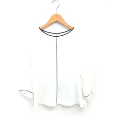 グリーンレーベルリラクシング ユナイテッドアローズ green label relaxing カットソー ブラウス プルオーバー 透け感 薄手 七分袖 アイボリー /TT12