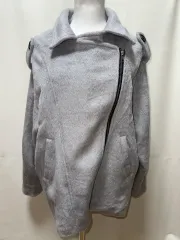 グレー ウール ライダース ジャケット