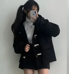 ダッフルコート (ショート) ブラック