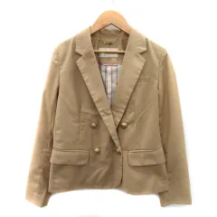 ページボーイ PAGE BOY テーラードジャケット ミドル丈 総裏地 ダブルボタン 無地 S ベージュ /YK42 ■MO 