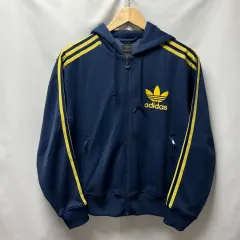 正規品/95 アディダス ヨーロッパ フロック 남노 ネイビーノ랑 フードジップアップ トラックジャージ/ジャージ