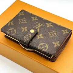 閉じる瞬間に、品が出る✨　LOUIS VUITTON　モノグラム ポルトモネ・ビエ・ヴィエノワ 二つ折り財布 がま口　ブラウン