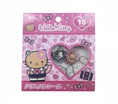キティちゃん クリスタルシール 平成女児 ギャル レトロ ヒョウ柄 サンリオ デコ ハローキティ クリスタルシール 15ピース入り 平成レトロ ギャル サンリオ 新品