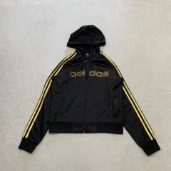 アディダス ブラック GOLD フードジャージ 95 黒金