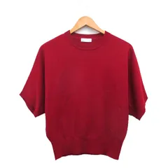 アダムエロペ Adam et Rope' ニット セーター 七分袖 シンプル F レッド 赤 /KT35