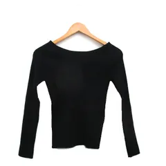 リランドチュール Rirandture リブ ニット セーター 長袖 シンプル 2 ブラック 黒 /KT7