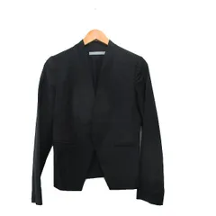 セオリーリュクス theory luxe ノーカラージャケット ウール トッパー 36 ブラック 黒 /KT34