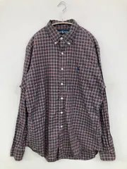 Ralph Lauren シャツ/ブラウス L グリーン コットン チェック柄 ワンポイント ブランドロゴ 長袖 ミドル丈 ボタンダウン