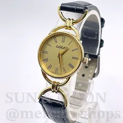 稼働 GUCCI グッチ レディース腕時計 6000.2.L ゴールド クオーツ 新品革ベルト OJ262のサムネイル