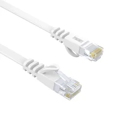 LANケーブル フラット 5M カテゴリー6 RJ45 CAT6 イーサネットケーブル ネットワークケーブル やわらか 爪折れ防止 モデム ルーター PS3 PS4 Xbox等に対応 ホワイト