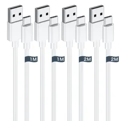 Cardill usb c ケーブル タイプc ケーブル 【1m/2m 各2本】 Type C 3A急速充電 QC3.0対応 急速充電 高耐久 高速データ転送 断線防止iPhone 16/15/ Galaxy/Sony Xperia Nintendo ...